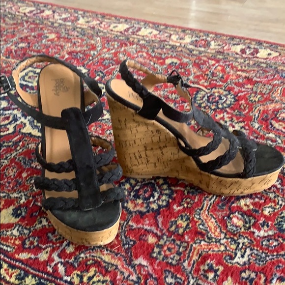 Black poppy wedges - Picture 2 of 4